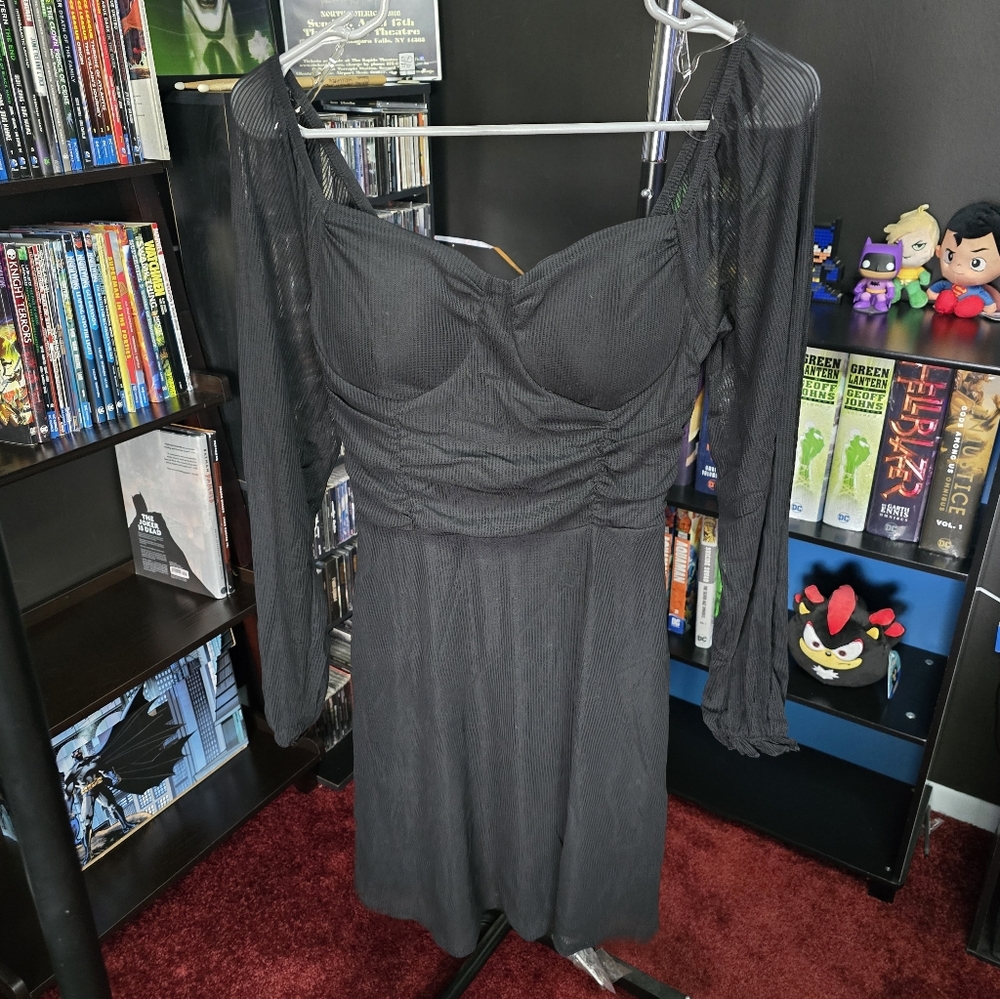 Hot Topic Black Ruched Bustier Sundress